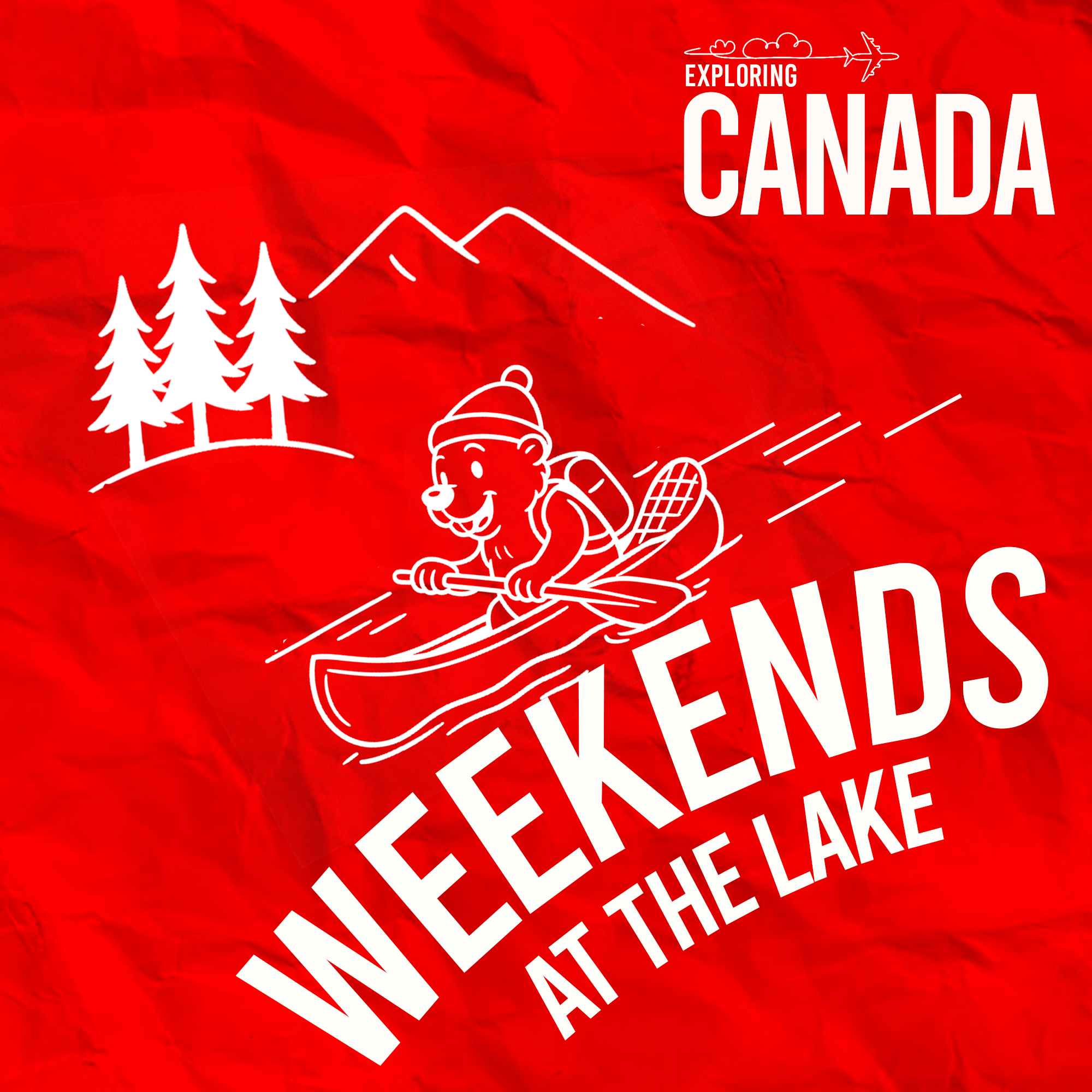 Exploring Canada weekends at the lake social media design