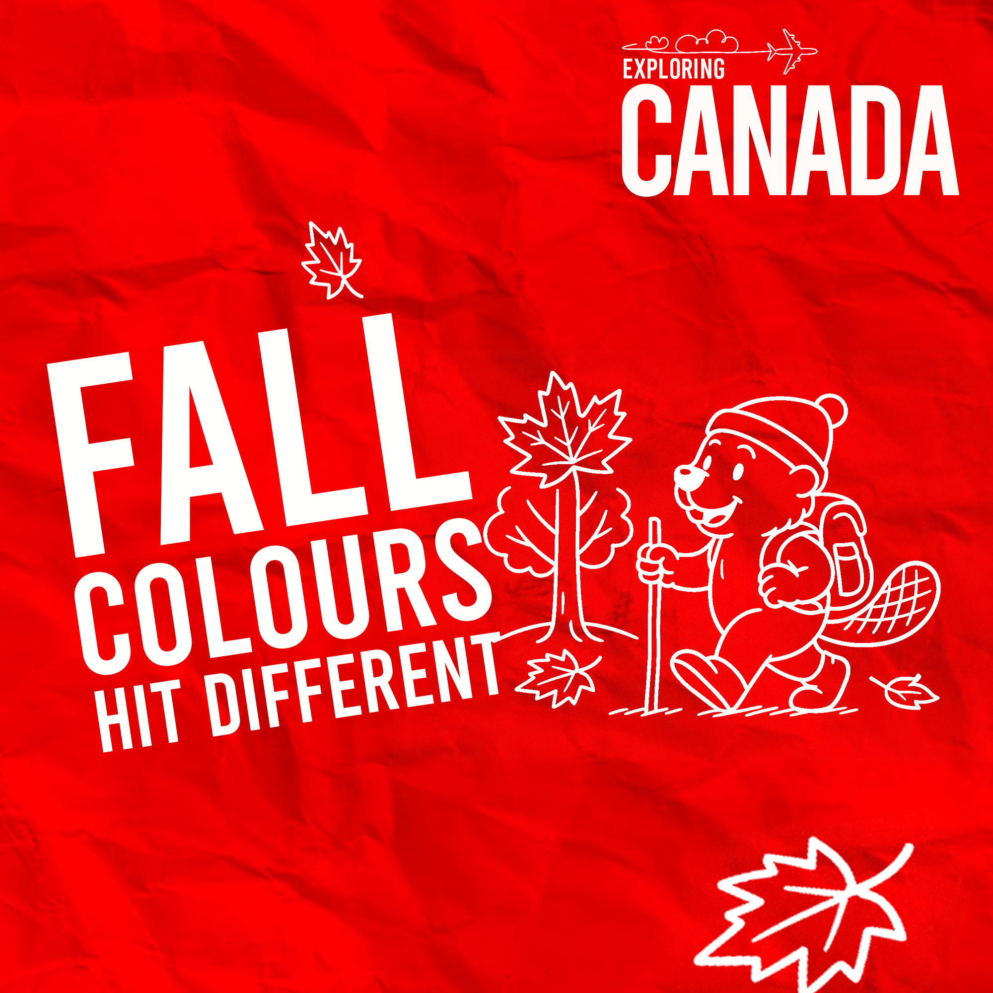 Exploring Canada fall colours social media design