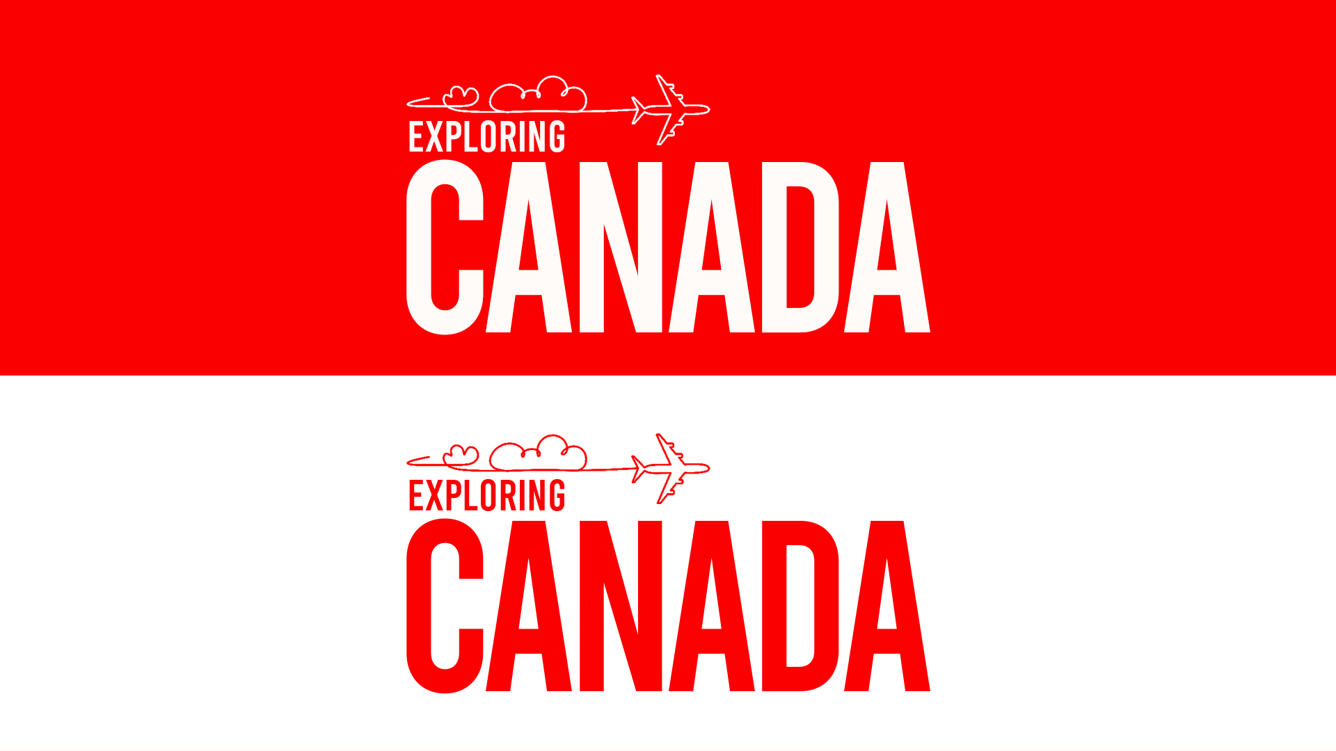 Exploring Canada logo versions