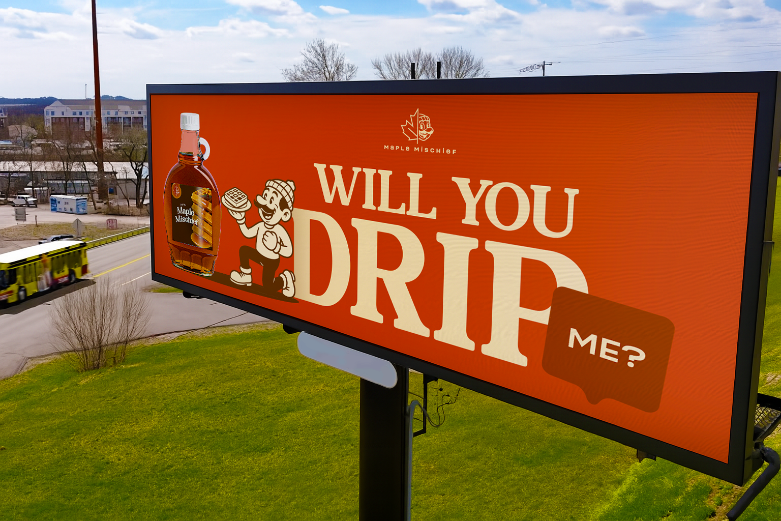Maple Mischief billboard design