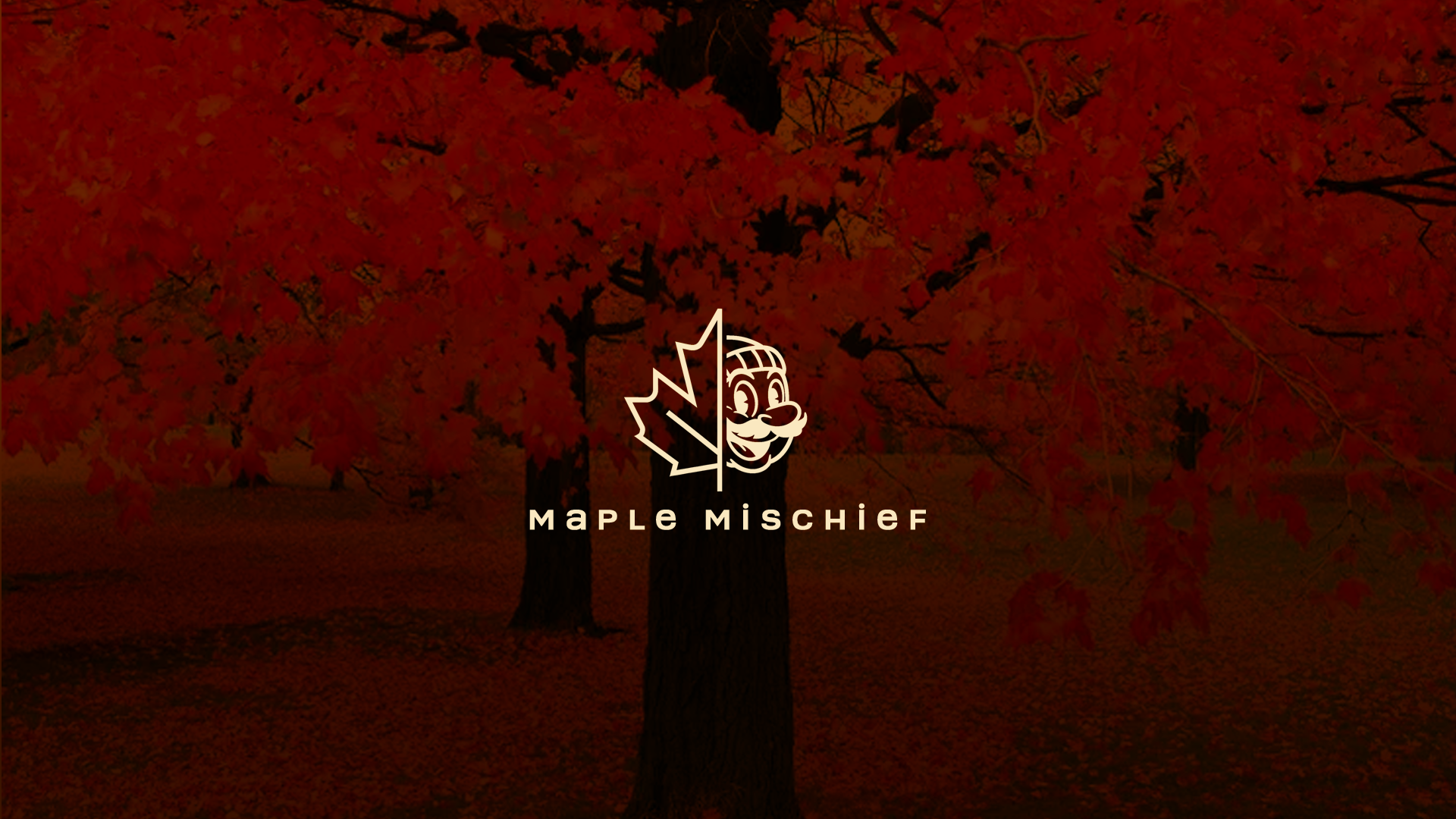 Maple Mischief logo on red background
