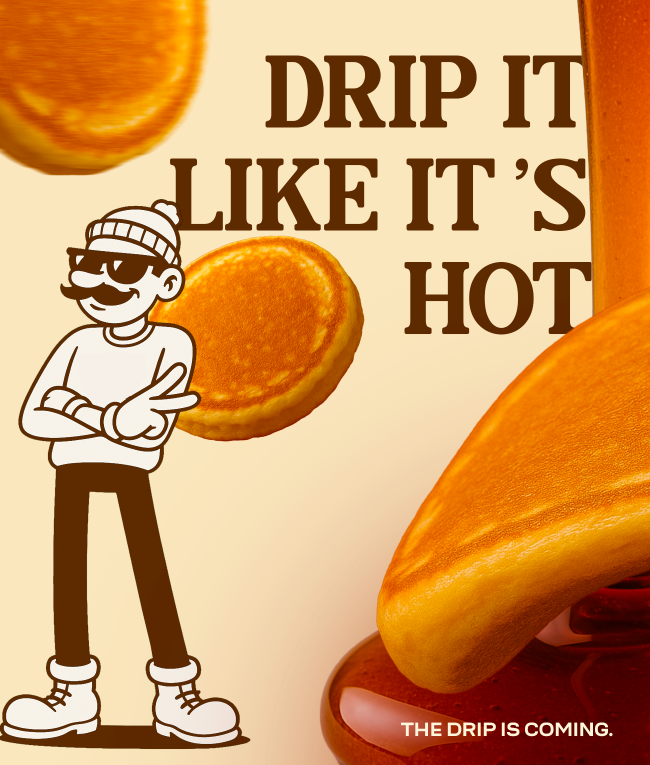 Maple Mischief wall design with Drip It Like It's Hot text
