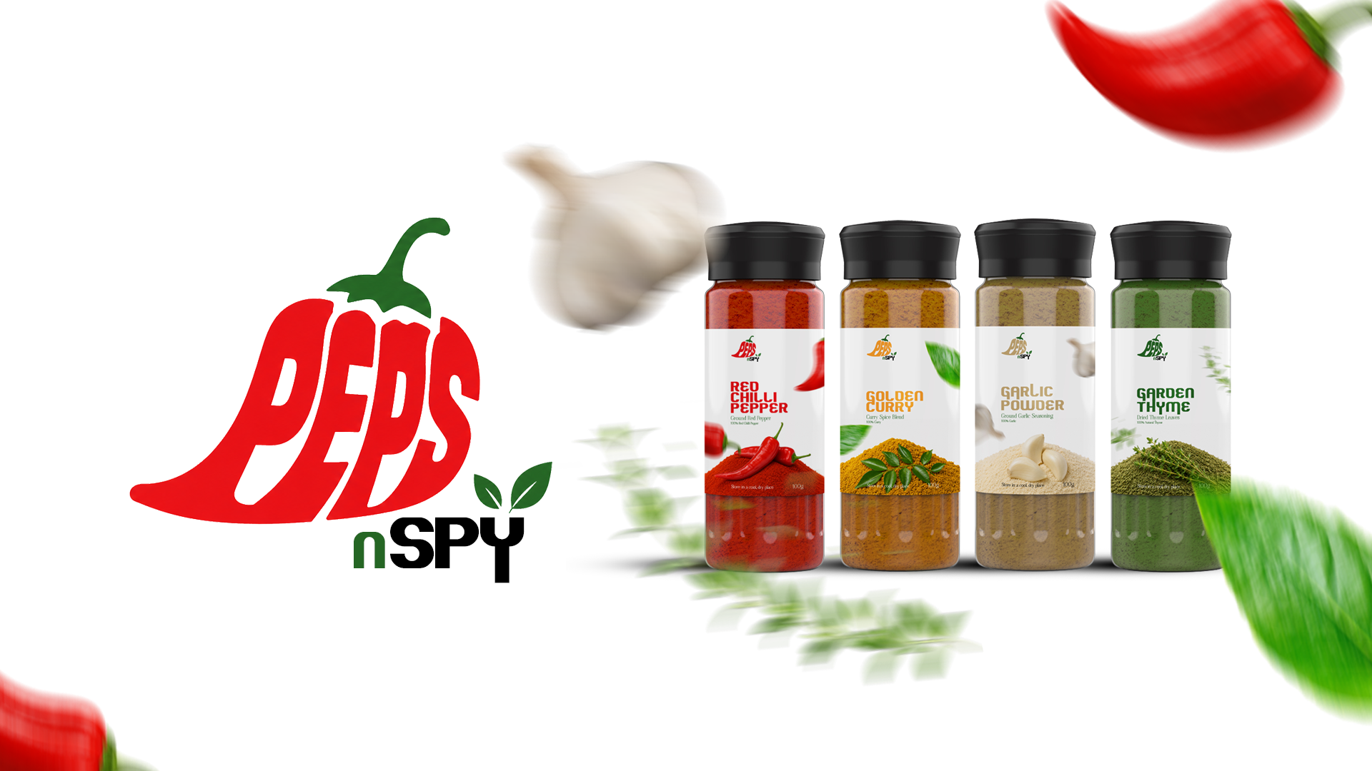Peps n Spy brand hero design