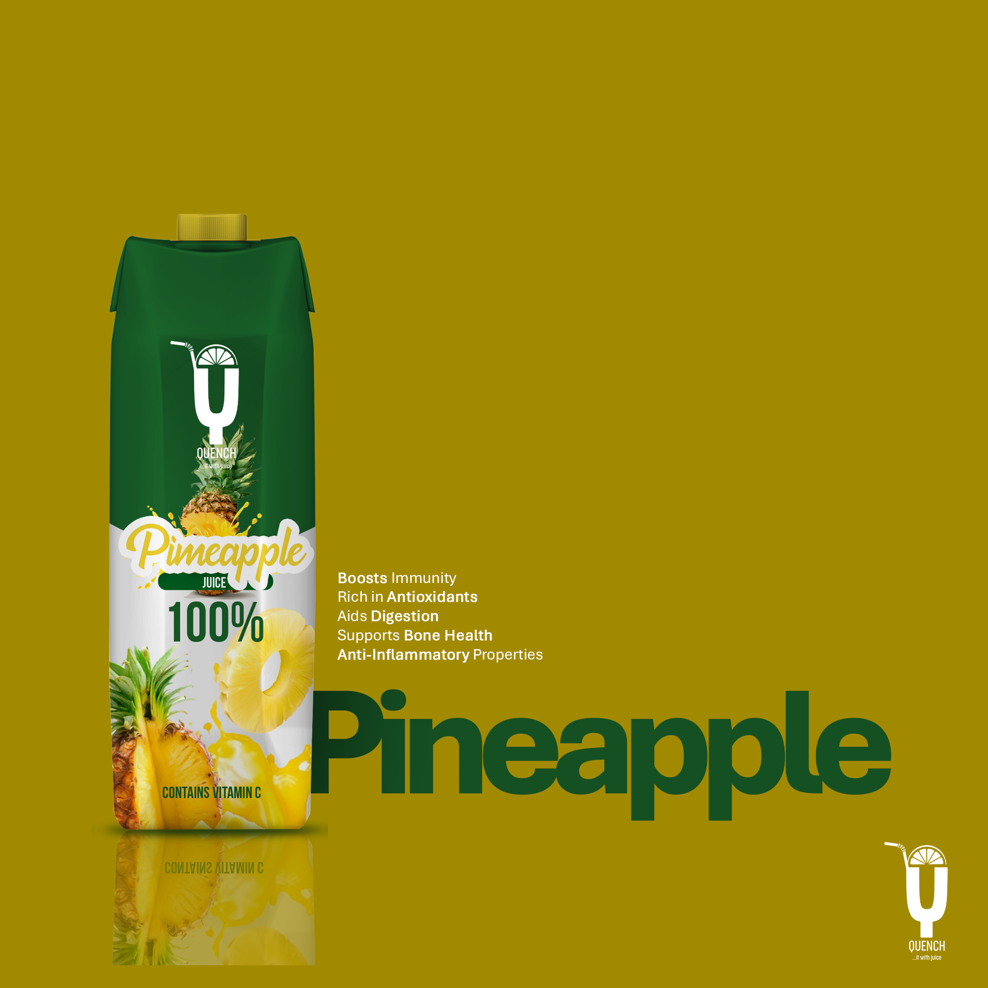 Quench pineapple flavor packaging