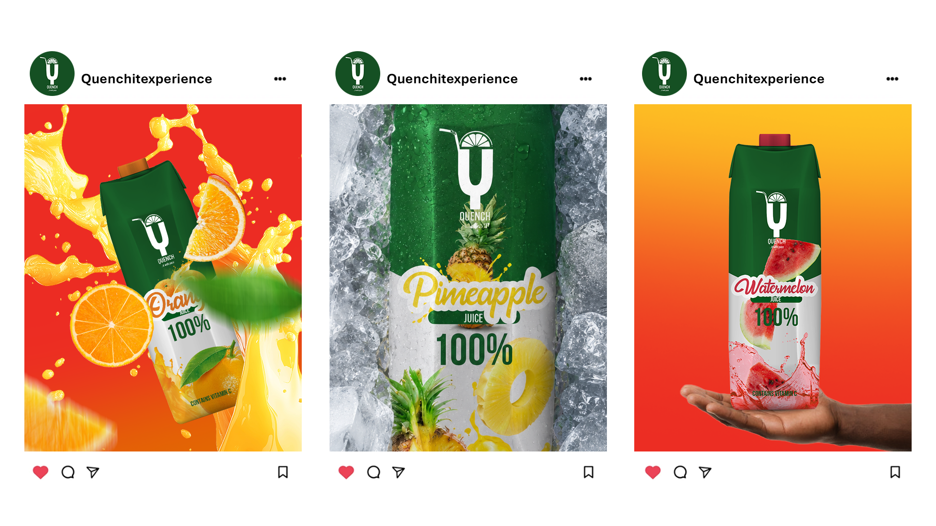 Quench promotional graphics