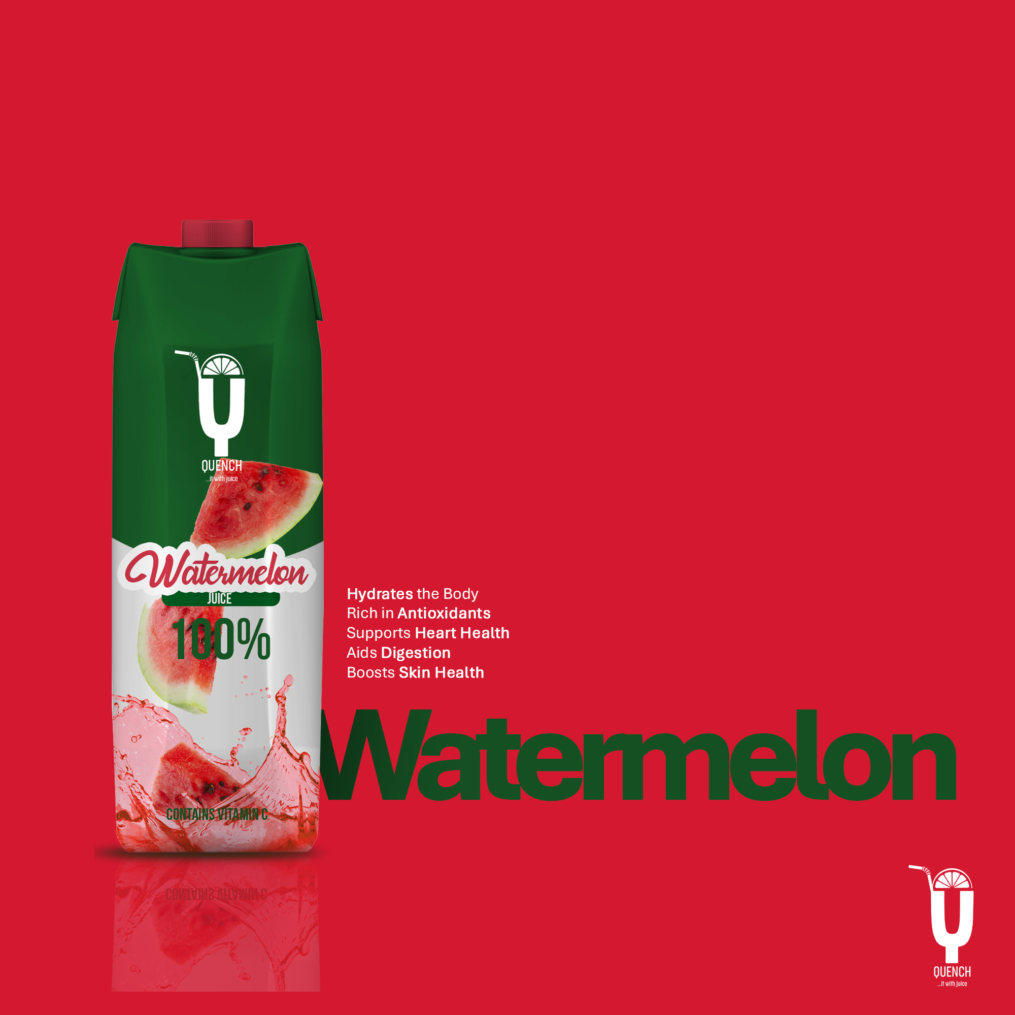Quench watermelon flavor packaging